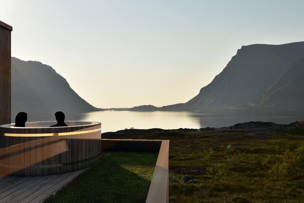 Hoda Cabin - Luxury Lodge With Jacuzzi And Sauna Lyngværet Exterior foto